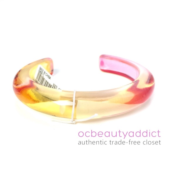 Madewell Coral Sunrise Ombré Resin Cuff Bracelet - Picture 1 of 3